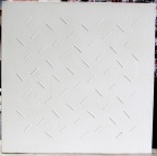 1969-70, 45×45 cm,  plátno, akryl, provázek, Horizontální systém, sig.