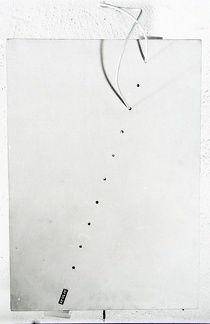 1970, plátno, perforace, PVC šňůra, lepenka (nezvěstné)