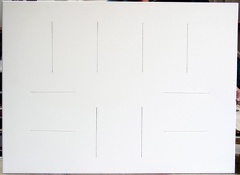 2003, 55×75 cm, plátno, akryl, provázek, tužka, sig., L2
