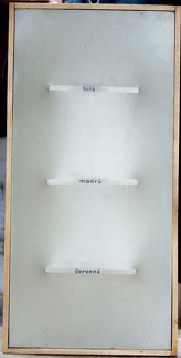 1972, 49,5×24,5 cm, dřevo, tranzotyp, umělohmotná fólie, sig., 5 , GMU Roudnice nad Labem