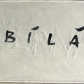 1976, 34,5×59 cm, akronex, sololit, akryl, dřevotříska, Černá-bílá, sig., soukr. sb. 69
