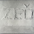 1976, 45×26,5 cm, akronex, sololit, akryl, dřevotříska, tužka, Zeď, sig., soukr. sb. 104