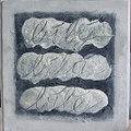 1976, 2002, 37×35 cm, akronex, sololit, akryl, dřevotříska, Bílý-bílá-bílé, sig.