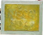 1976, 2002, 42×34 cm, akronex, sololit, akryl, dřevotříska, Něco-nic, sig., soukr. sb.