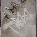 1977, 37×28,5 cm, akronex, sololit, akryl, dřevotříska, tužka, Tma, sig.