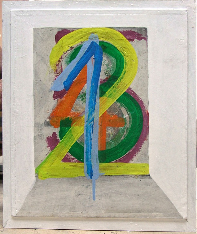 1978, 44×37 cm, akronex, sololit, akryl, dřevotříska, 12345, sig.