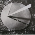 1969, prům. 33,5 cm, výška 89,5 cm, hliník, barva, Čtyři linie, nesig. soukr. sb. 251