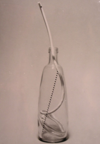 1971, rozměr nezjištěn, láhev, tranzotyp, PVC šňůra, sig. nezjištěna, soukr.sb.127