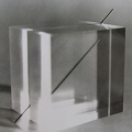 1974, 10×10×2 cm (2×), plexisklo, kov, nesig. C