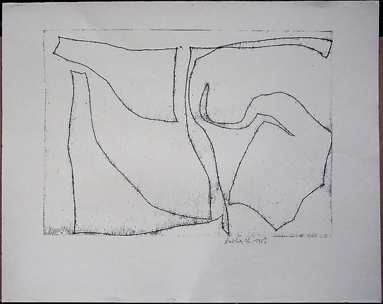 1963, 290×400 mm, tiskařská barva, papír, sig.