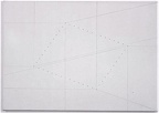 1997, 57×81 cm, plátno, tužka, akryl, perforace, Korelace prostoru, sig., sbírka J.Valocha NG Praha, O  18266