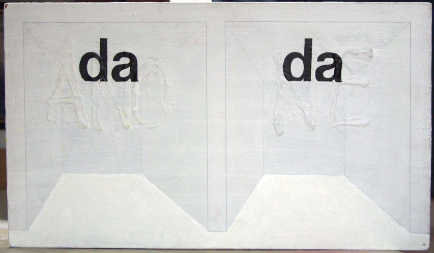 1978, 2002, 39×87 cm, akronex, sololit, akryl, Ano-ne-dada, sig., soukr. sb.