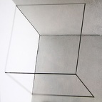 1971-76, 50×50×50 cm, nerez. trubky, tužka, světelný zdroj, Korelace prostoru 3, soukr. sb.275