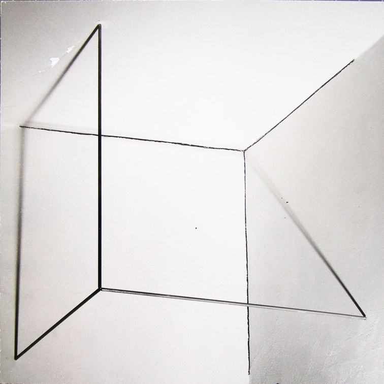 1971-76, 50×50×50 cm, nerez. trubky, tužka, světelný zdroj, Korelace prostoru 9, soukr. sb.275