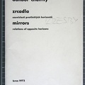 1973, 210×150 mm, ofset, papír, Zrcadla, obal, sig. GHMP