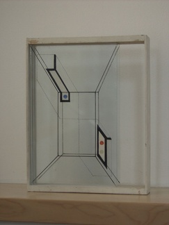 1977, 250×210 mm, sklo, barva, dřevo, Návrh pro halu ČKD Blansko