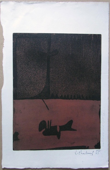 1965, 325×240 mm, tiskařská barva, papír, Iliada, sig.