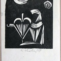 1961, 110×100 mm, tiskařská barva, papír, sig.