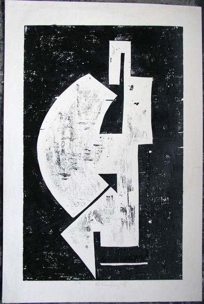 1961, 700×430 mm, tiskařská barva,  papír, sig.