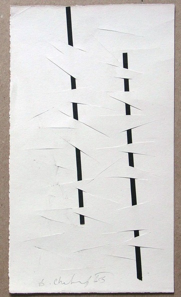 1963, 250×145 mm, koláž, papír, sig.