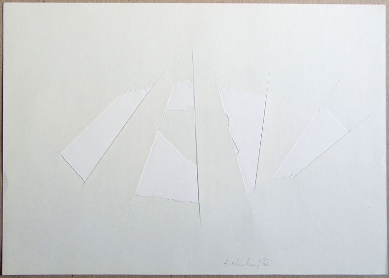 1967, 290×420 mm, koláž, papír, sig.