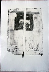 1966, 420×320 mm, reliéfní tisk, tiskařská barva, papír, kolážová grafika, sig.
