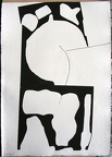 1966, 570×370 mm, reliéfní tisk, tiskařská barva, papír, kolážová grafika, sig.