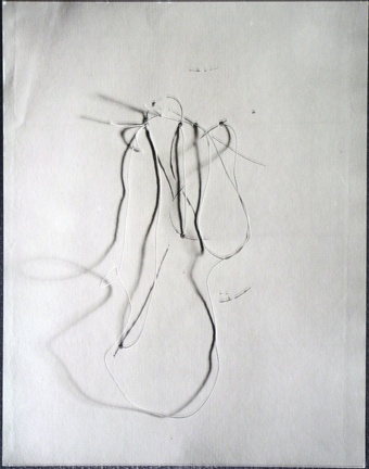 1968, 460×350 mm, kresba provázkem,  email, provázek, papír, sig. - ztraceno
