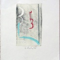 1962, 110×65 mm, tiskařská barva,, papír, sig.
