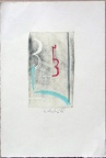 1962, 110×65 mm, tiskařská barva,, papír, sig.