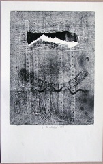 1966, 310×230 mm, kolážová grafika, tiskařská barva, papír, sig.
