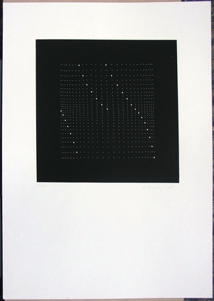 1969, 290×290 mm, sítotisk, sítotisková barva, papír, sig.