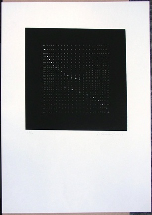 1969, 300×300 mm, sítotisk, sítotisková barva, papír, sig.