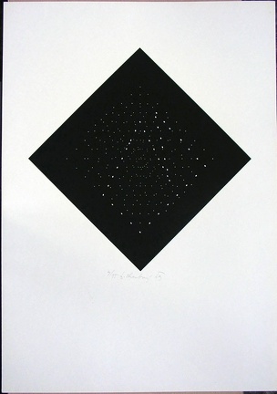 1969, 370×370 mm, sítotisk, sítotisková barva, papír, sig.