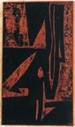 1962, 70×43,5 cm, dřevořez, překližka, Signály, nesig., soukr. sb. 142
