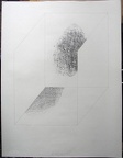 1973, 650×500 mm, frotáž, tužka, papír, sig.