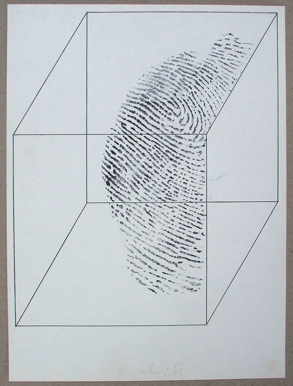 1976, 305×225 mm, ofset, razítko - palec, razítková barva, papír, sig.
