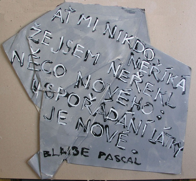 1979, 580×420 mm, skládaný papír, latex, B. Pascal, sig. A