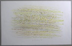 1977, 270×430 mm, frotáž, tužka, pastel, papír, sig.