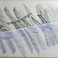 1977, 320×480 mm, frotáž, tužka, pastel, papír, sig.