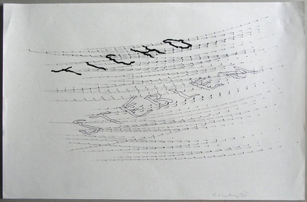 1977, 330×500 mm, frotáž, tužka, papír, sig.