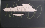 1977, 270×470 mm, koláž, tužka, pastelka, prořezávaný papír, sig.