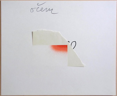 1978, 295×360 mm, koláž, tužka, tuš, sprej, prořezávaný papír, sig.