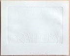 1976, 120×180 mm, reliefní tisk, papír, Prahem, sig.