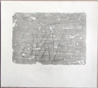 1976, 120×180 mm, reliefní tisk, barva, tužka, papír, sig.
