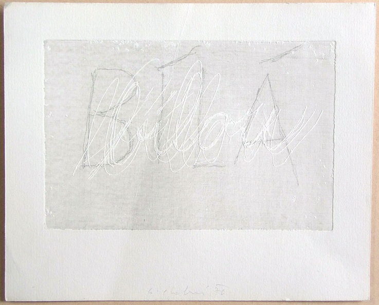 1976, 140×210 mm, reliefní tisk, tužka, papír, Bílou, sig.