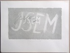 1976, 185×310 mm, reliefní tisk, barva, tužka, papír, Jsem, sig.