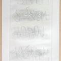 1976, 255×140 mm, reliefní tisk, tužka, papír, sig.