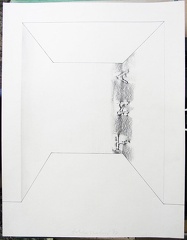 1977, 630×490 mm, frotáž, tužka, papír, sig.