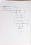 1973, 420×295 mm, tuš, papír, Projekt vzduchové plastiky do země, sig.